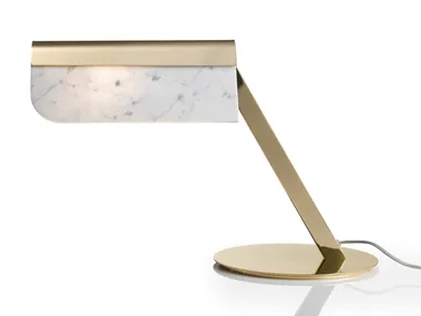 2211/T - LED Carrara marble and brass table lamp _ Il Paralume Marina